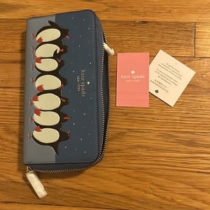 Kate Spade Arctic Friends Penguin Large Continental Wallet - NWT